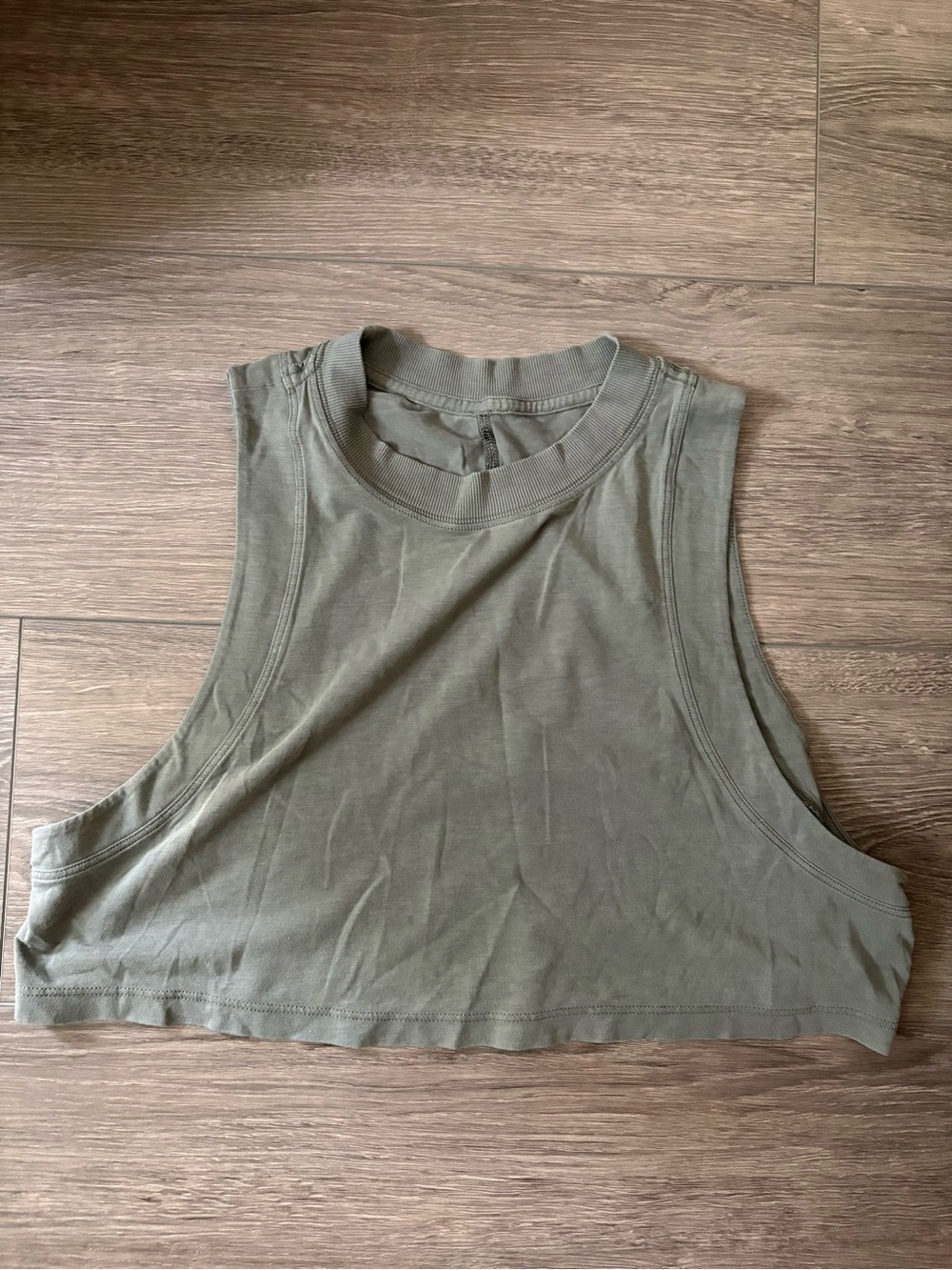 lululemon athletica Olive Cropped Muscle Tank